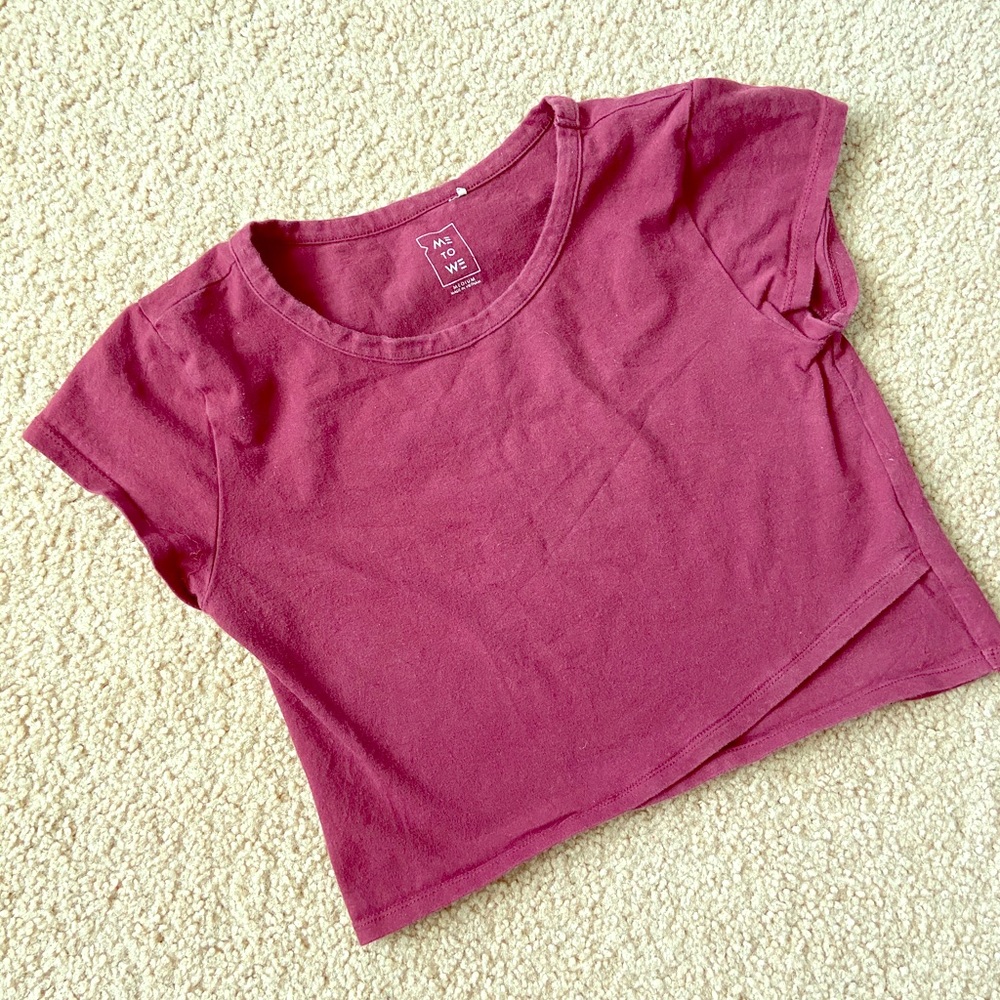 Maroon crop top